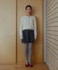 LAMINEZ Moren One-Pocket Mini Skirt - Gray
