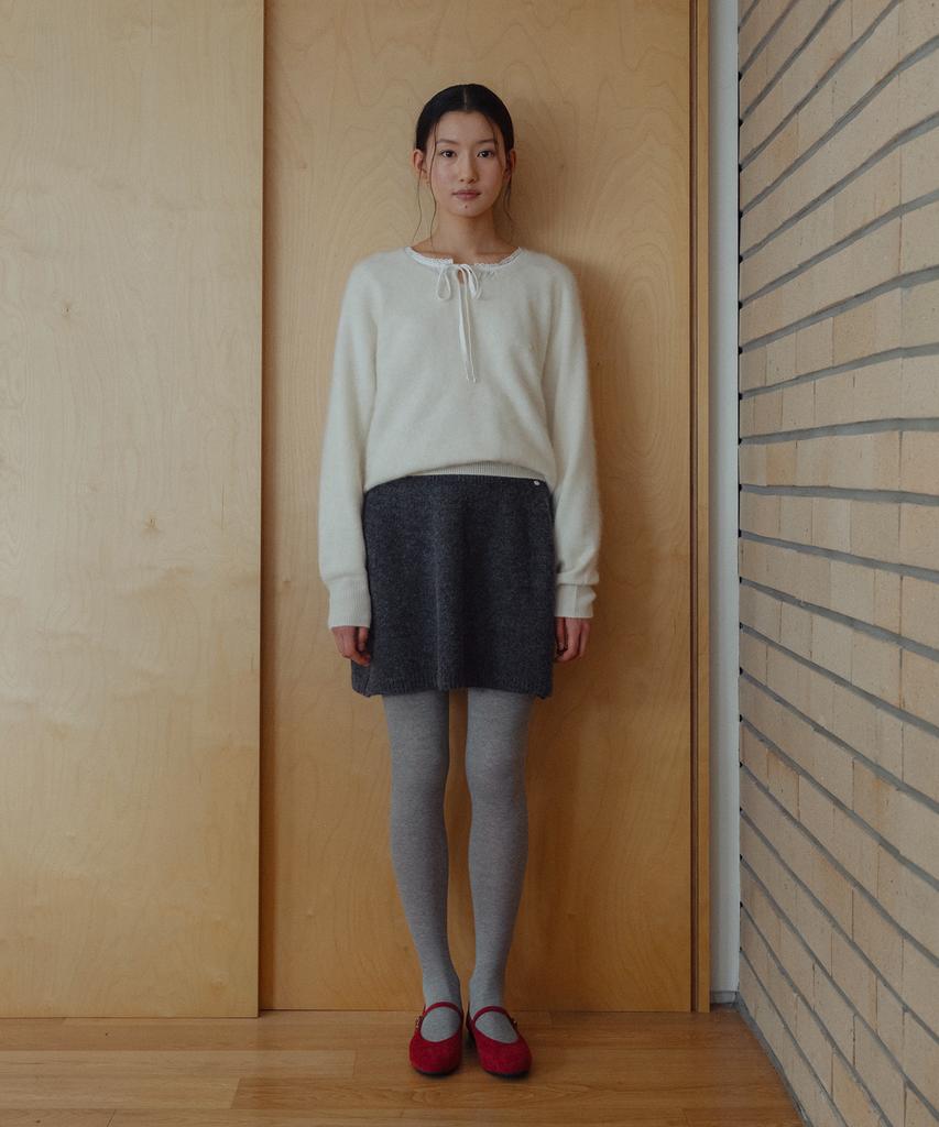 LAMINEZ Moren One-Pocket Mini Skirt - Gray