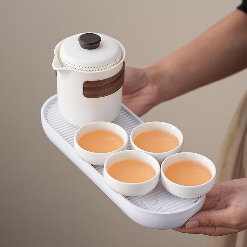 Xunyi Coarse Pottery Lingxue Travel Tea Set