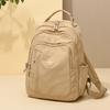 Women's Backpack Solid Color Nylon Backpack Large Capacity Water-repellent Student Schoolbag