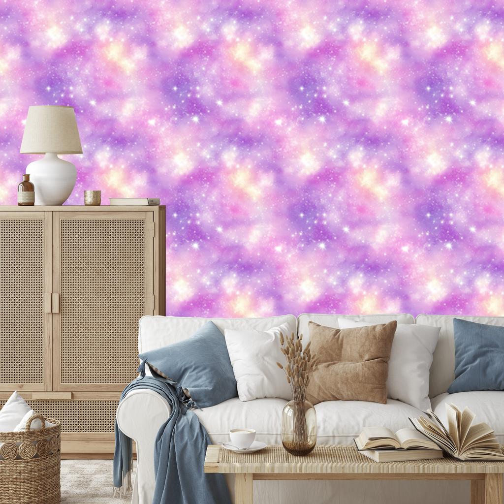 Watercolor Galaxy Lavender Wallpaper, Lavender Background 50x1000
