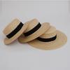Classical Beach Hat Ribbon Bowknot Boater Hat Wide Brim Summer Sun Hats for Women Ladies Wheat Straw Cap Kentucky Derby Hat