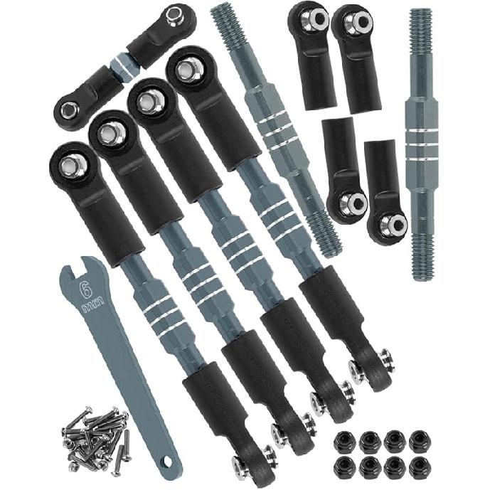 Aluminum Turnbuckles Camber Links Upgrades Part for 1/10 Slash/Stampede/Rustler/Bandit 4x4 VXL,Alloy Turnbuckles Camber Links Hops Up,Titanium