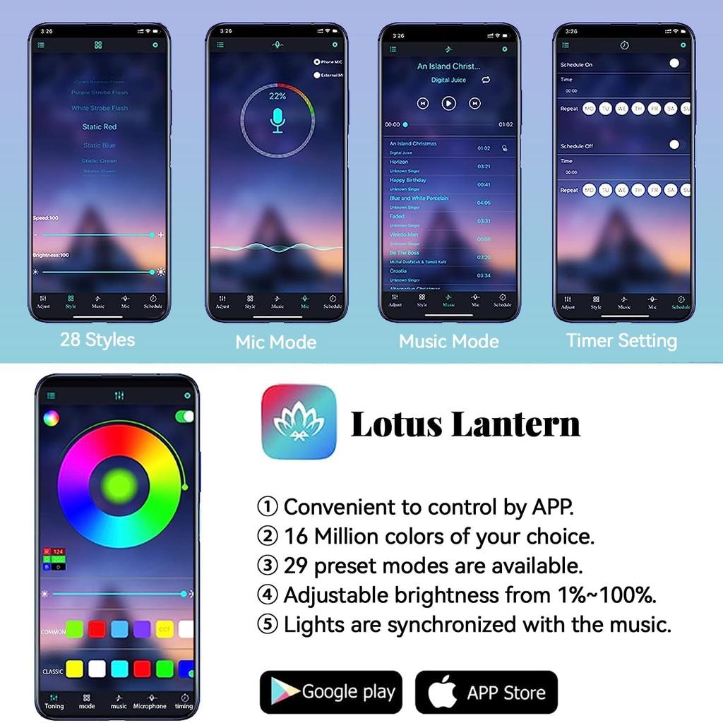 Flexible EL Wire Lights with App Control Ambient Atmosphere Strip Light Decorative Lamps 12V Car Interior Neon RGB Led Strip