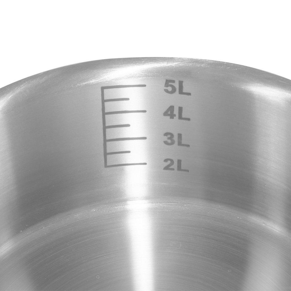 Low Catering Pot With Lid Mega-M Standard 5L Dia. 25 Cm X H 11 Cm N