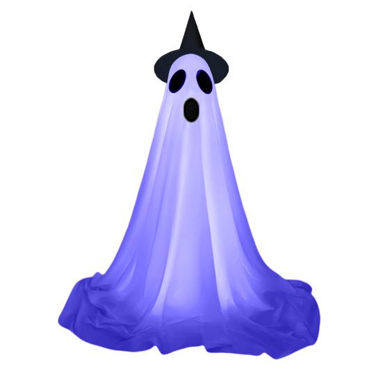 Halloween Decorations for Outdoor DIY Large Lighted White Cloth Ghost with LED String Lights for Home Porch Yard Decor