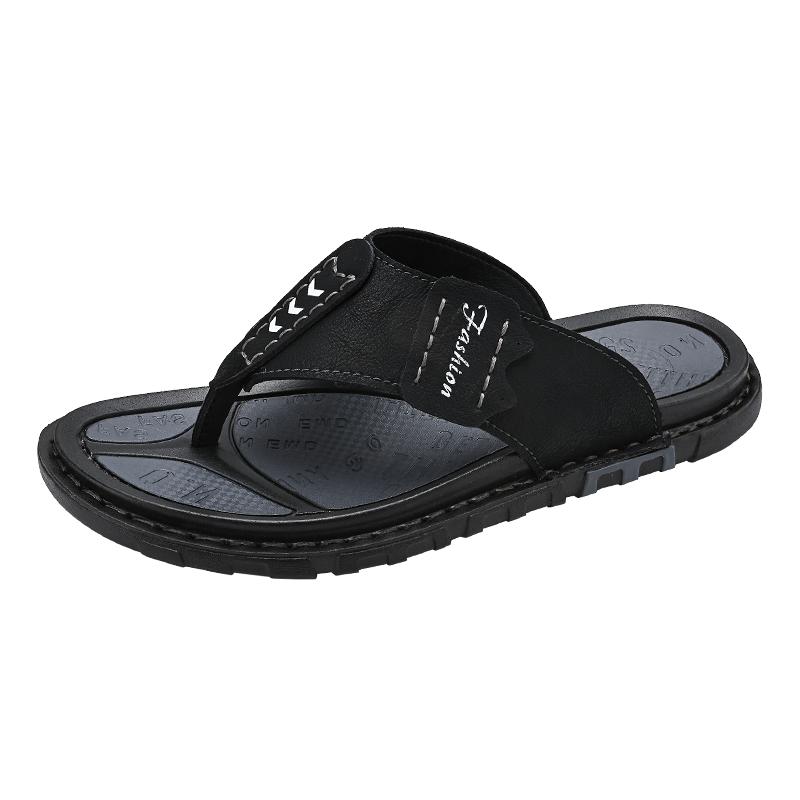 Fashion Flip Flops Summer Mens Outdoor Thick Soled Beach Shoes Breathable Cool Non Slip Comfort Sandals Male Casual Hiking Sandals 47