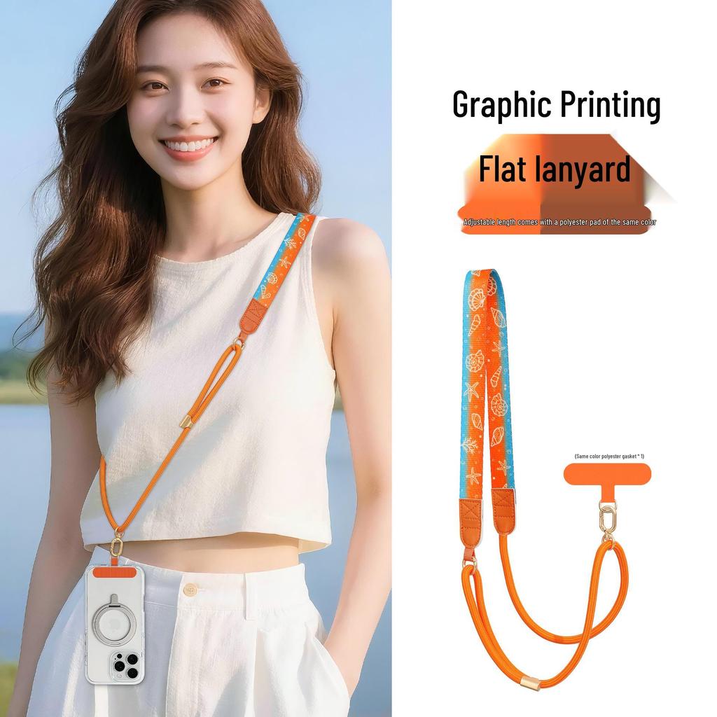Adjustable Cartoon Phone Lanyard: Crossbody & Neck Strap, Wide, Outdoor Anti-lost Charm