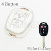 4 Buttons New Tpu Car Key Case Cover Shell For Toyota Prius Corolla Yaris Avensis Camry Rav4 2012 2013 2014