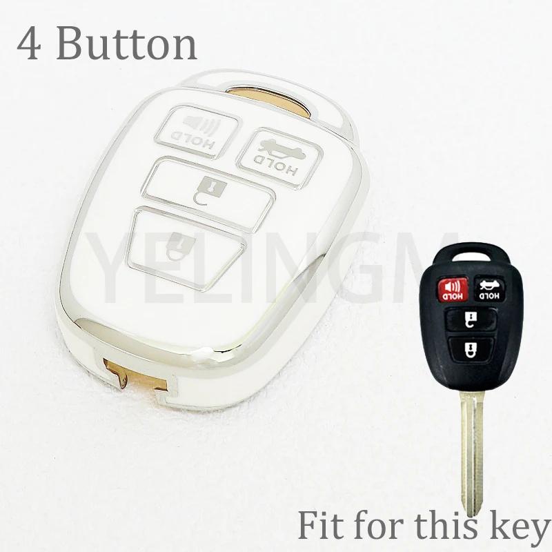 4 Buttons New Tpu Car Key Case Cover Shell For Toyota Prius Corolla Yaris Avensis Camry Rav4 2012 2013 2014