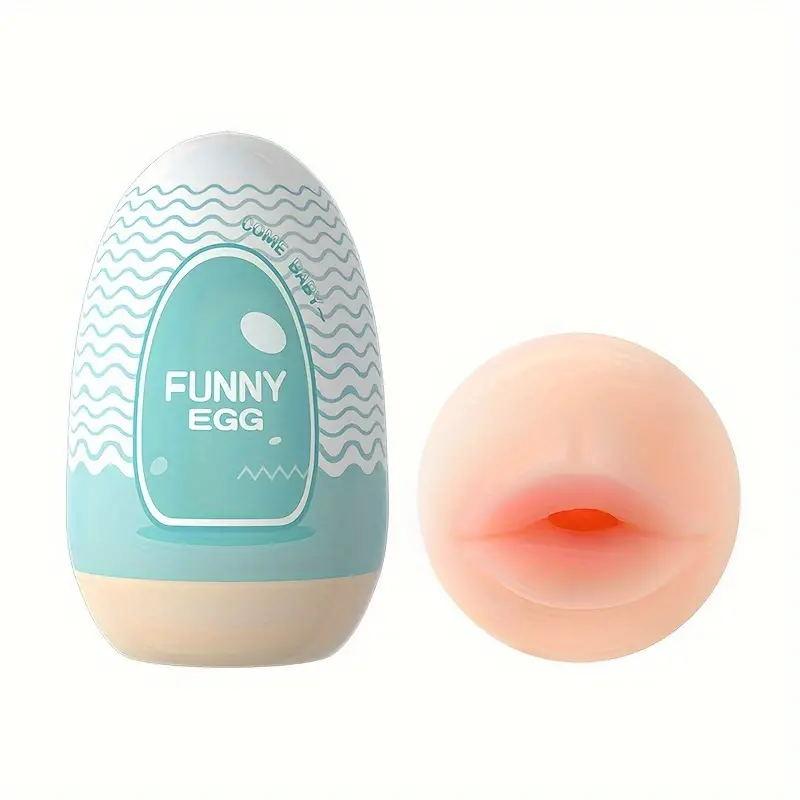 Mini Portable Masturbation Egg Cup Realistic Vagina Beginner Soft Masturbation Cup Penis Massager Stimulator Sex Toys for Man