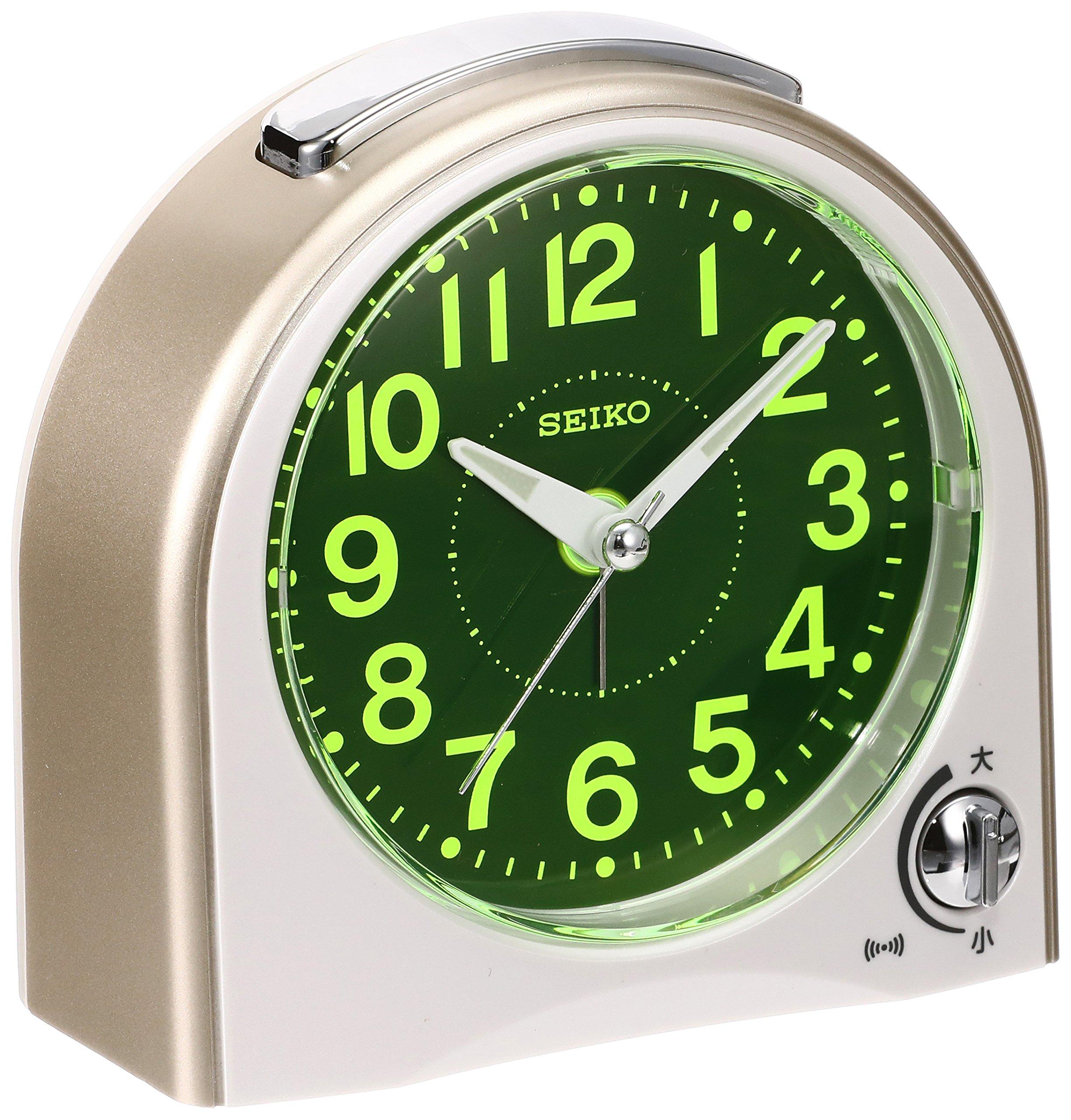 

Seiko clock alarm clock analog alarm light gold pearl KR503G SEIKO
