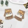 Kids' Winter Fingerless Flip-Top Writing Gloves – Warm Half-Finger Gloves for Boys & Girls