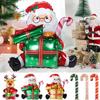 Standing Santa Claus Foil Balloon 2025 Number Balloons Christmas Decoration for Home Navidad New Year Party 2025 Decor Supplies