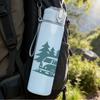 1PC Camper Van Pine Forest Scene Print 750ml Color Plastic Sports Water Bottle Leakproof Flip Straw Lid Suitable for Sports Office Home Use