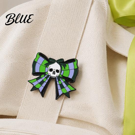 Durable Enamel Pin Brooch Pin Skull Bow Design Brooch Halloween