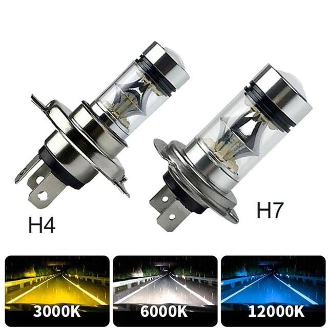 2 buc. 100 W H4 H7 H1 H11 H3 H8 Led mașină pentru mers pe timp de zi Condus lampa de ceață 6000K Bec pentru faruri pentru conducere auto