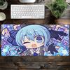 Large Mouse Pad Hoshimachi Suisei Anime Computer Notebook Hololive Gaming Setup Accessories Mouse Mat Non-slip Keyboard Desk Pad