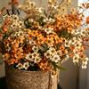 Modern Organic Home Accents Artificial Wild Daisy Flower Bouquet, Small Silk Fake Flowers, Long Lasting Faux Greenery Floral Arrangement for
