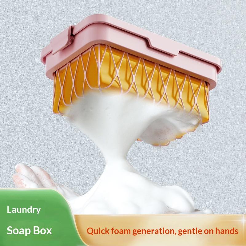 High Elasticity Mesh Soap Foaming Box Multi-Purpose Soap Holder Lather Bubble Box Draining Dish Container Bathroom Accessories