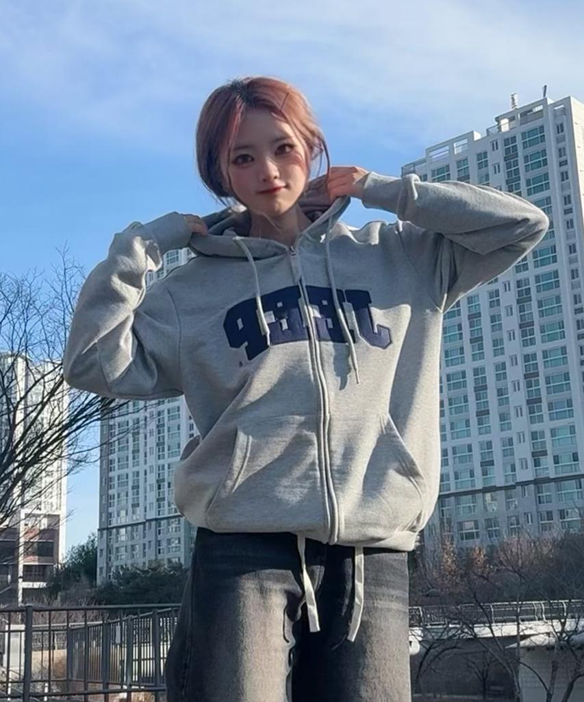 Jeep Jeep Big Logo 2-Way Oversized Zip-Up Hoodie (Jr5Tzu075Bk)