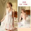 Multi-Style Pure Desire Lace Nightgown V Mesh Patchwork Satin Skin-Friendly Cami Loungewear Versatile Seductive Sleepwear with Diverse Style Options