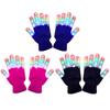 A Pair Of Halloween Christmas Gifts Led Colorful Glowing Gloves Adult Models
