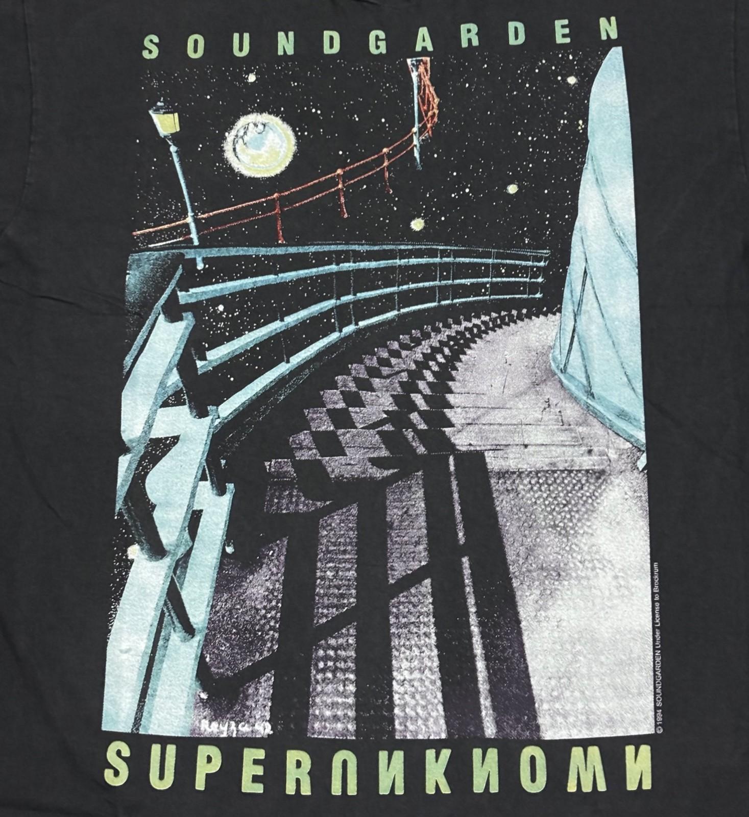 Vintage Soundgarden Superunknown 1994 Tour 90s Metal Band Sz.L T-Shirt REPRINT Unisex T-Shirt XXXL