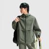 Li-Ning Water-Resistant Windbreaker Jacket With Hood And Letter Zipper Long Sleeve Comfortable Pants Casual Sports Suit AFDU951-4+AKLSC99-1