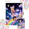 Diamond Art Painting Kit Magical Minnie Rainbow Castle Home Wall Decor Handmade Gift