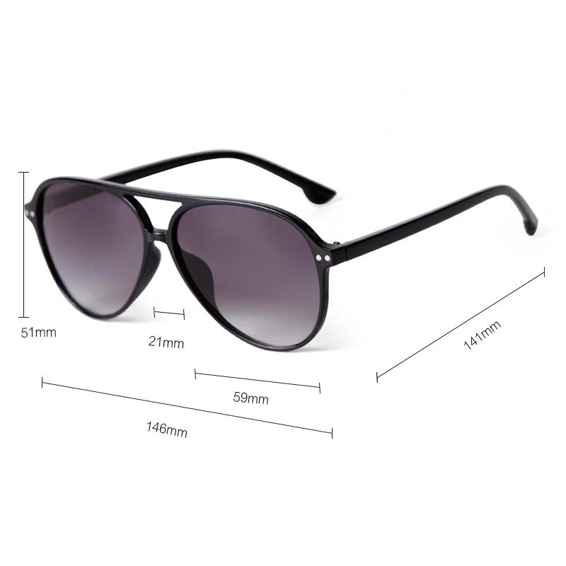 New Chic Pilot Women Sunglasses Retro Aviator Blue Gradient Lens Tortoise Frame UV400 Sun Glasses Female Male