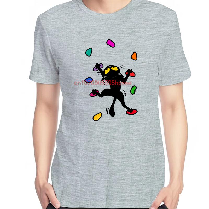 Unisex Bouldering Cat Funny Climbing Graphic Tshirt Casual Short Sleeve Print Shirt Cute And New Fashion For Unisex And Unisex