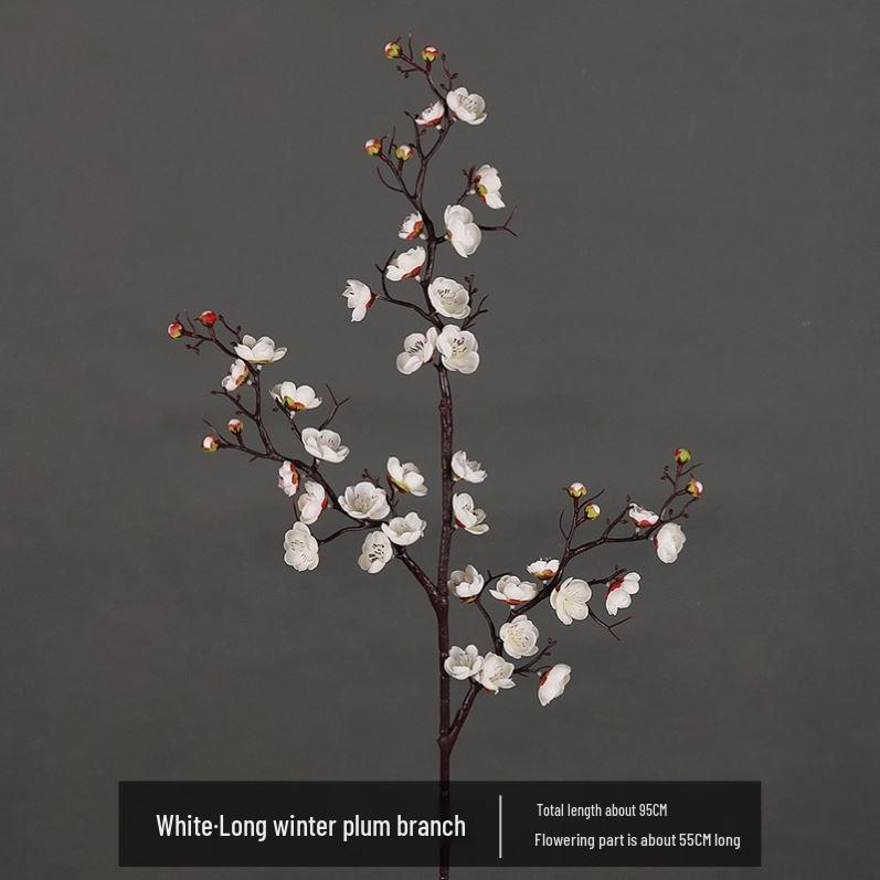 Artificial Plum & Peach Blossom Bonsai: Winter Sweet Flower Decor for Living Room or Study