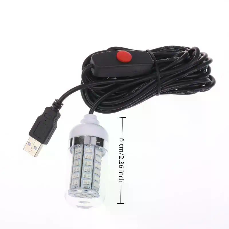 5V USB LED Fishing Light IP68 Lure Fish Finder Lamp Attracts Prawns Squid Krill 4 Colors Underwater Lights