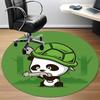 1pc Panda Turtle Pattern Office Round Area Rug, Indoor Mat Suitable For Office, Under Office Chairs Bedroom Living Room Home Decor, Room Deco