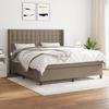 Vidaxl Letto Continentale Con Materasso, Taupe, Tessuto, 180X200 Cm