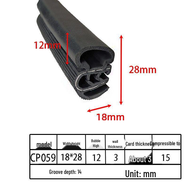Customizable EPDM U-Shaped Rubber Sealing Strip for Electrical Cabinets and Car Doors