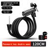 combination lock, thick steel cable lock mountain bike password key double open lock outdoor riding anti-theft lock