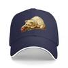 Cute Cat with Rose Embroidered Baseball Cap Classic Black Adjustable Hat for Unisex and Women Fashionable Streetwear Accessory
