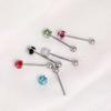 Fashionable Cubic Zirconia Tongue Stud & Nipple Ring Body Piercing Jewelry