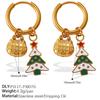 Christmas versatile DIY pendant earrings stainless steel gold-plated atmosphere earrings women