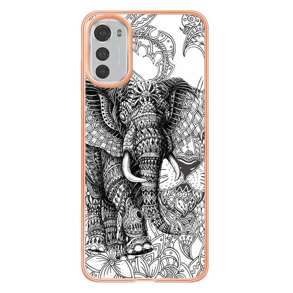 Luksus IMD galvaniseringsramme TPU støtsikker telefonveske for Motorola Moto E20 E30 E40 Moto G53 E13 E32 E32S Moto G Play