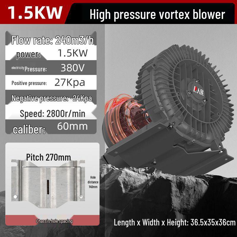 Vortex Fan Industrial Vacuum Pump: High-Pressure Aerator & Oxygenating Machine for Fish Ponds.