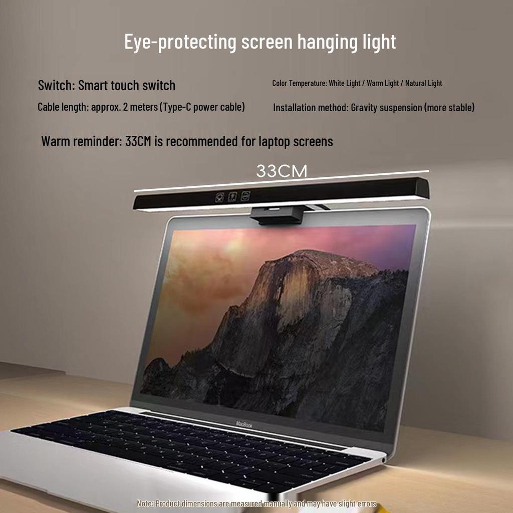 Curved Monitor Hanging Light - Eye Protection Gaming Desk Lamp
