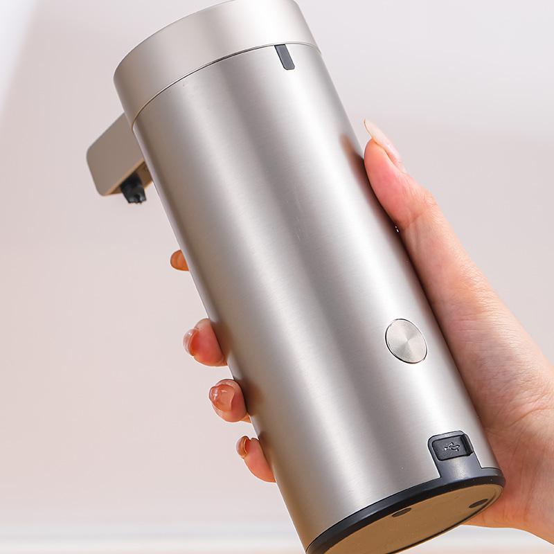 Kitchen Automatic Liquid Soap Dispensers Touchless Induction Sensor Steel Kitchen Metal Lotion Bottle Bathroom Accessories