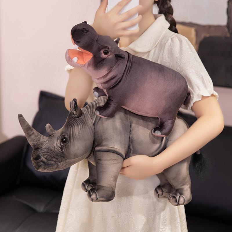 High-Quality Cute High-Quality Real High-Quality Lift High-Quality Rhinoceros High-Quality Plush Play sets High-Quality Funny Imitation High-Quality