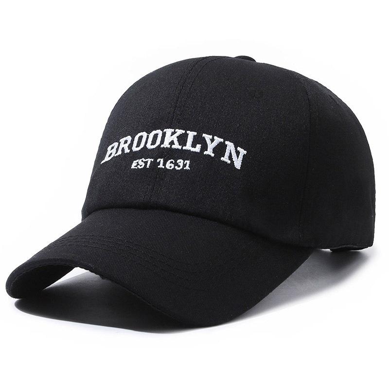 1pc Soft Retro Letters Baseball Caps for Women,solid Color Embroidered Sun Hat Adjustable Men Sports Peaked Cap Trucker Dad Hats