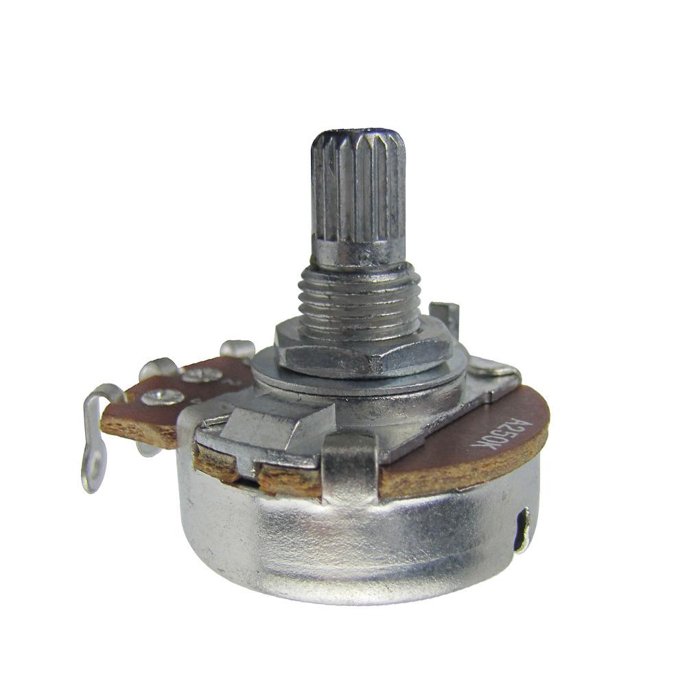 FLEOR 4PCS Guitar Potentiometers Volume Tone 18-spline Pots A250K/ B250K/ A500K/ B500K Long / Short Shaft Choose Guitar Parts