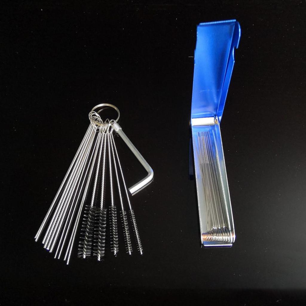 Carburetor Cleaning Tool Carbon Dirt Jet Remove Brushes Needles for Car Motorcycle Moped Scooter ATV Carb Jets Wire Cleaner Kits