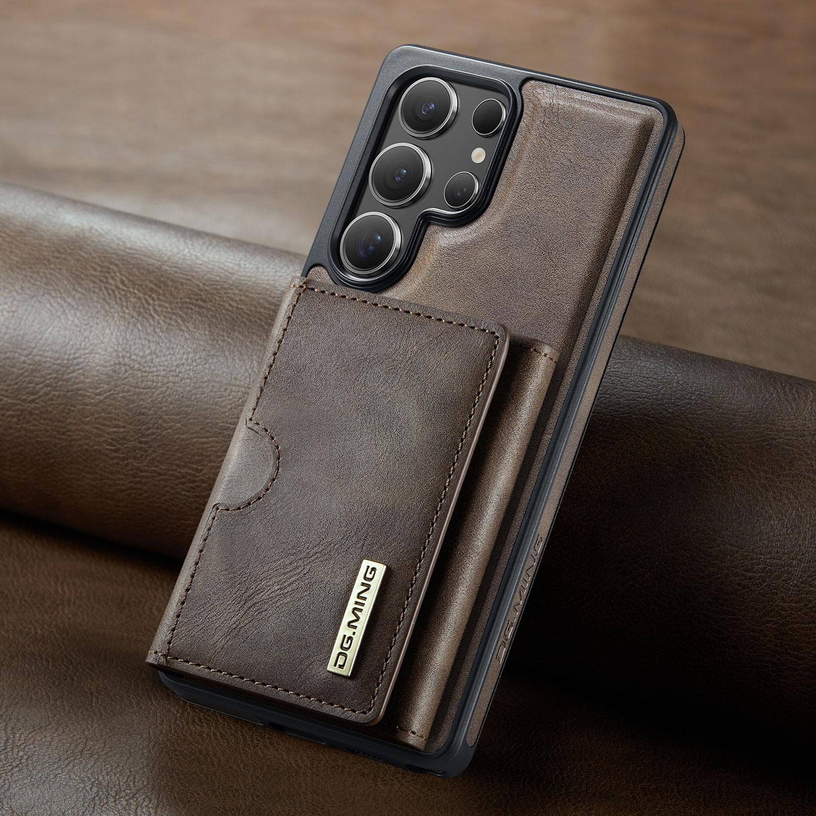 

Leather Magnetic Magsafe Case For Samsung Galaxy S25 Edge S24 FE S23 S22 S21 Ultra S25Plus Business Detachable Wallet Card Cover Samsung S25